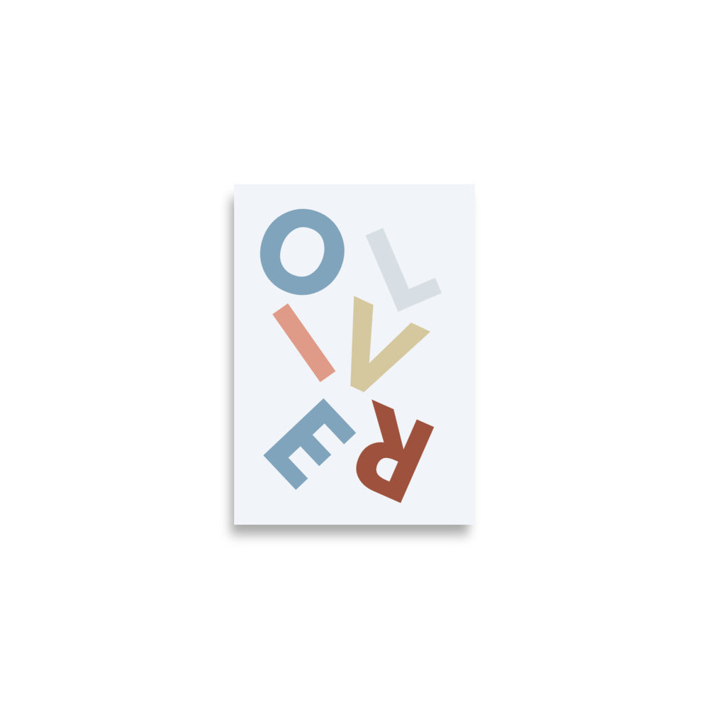 Oliver - plakat med navn