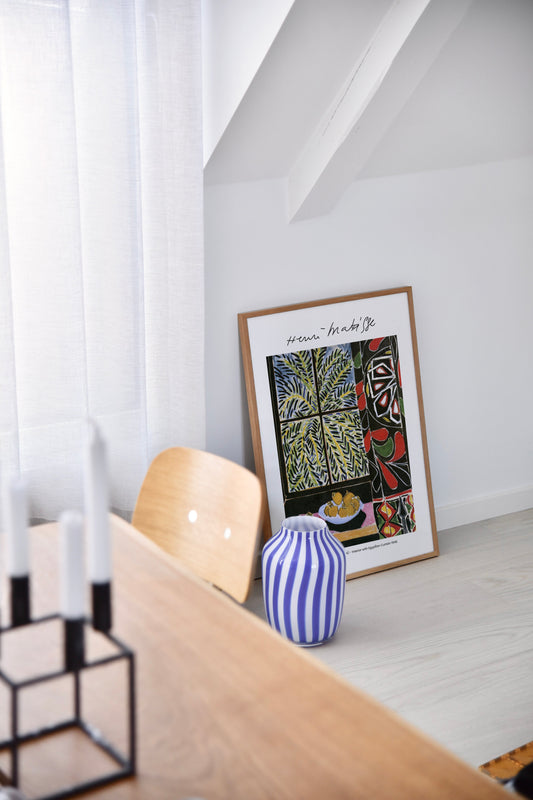 Interior with egyptian curtain