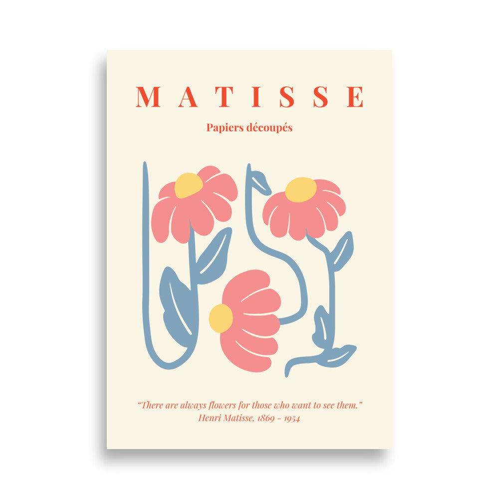 Matisse plakat med levende blomster motiv