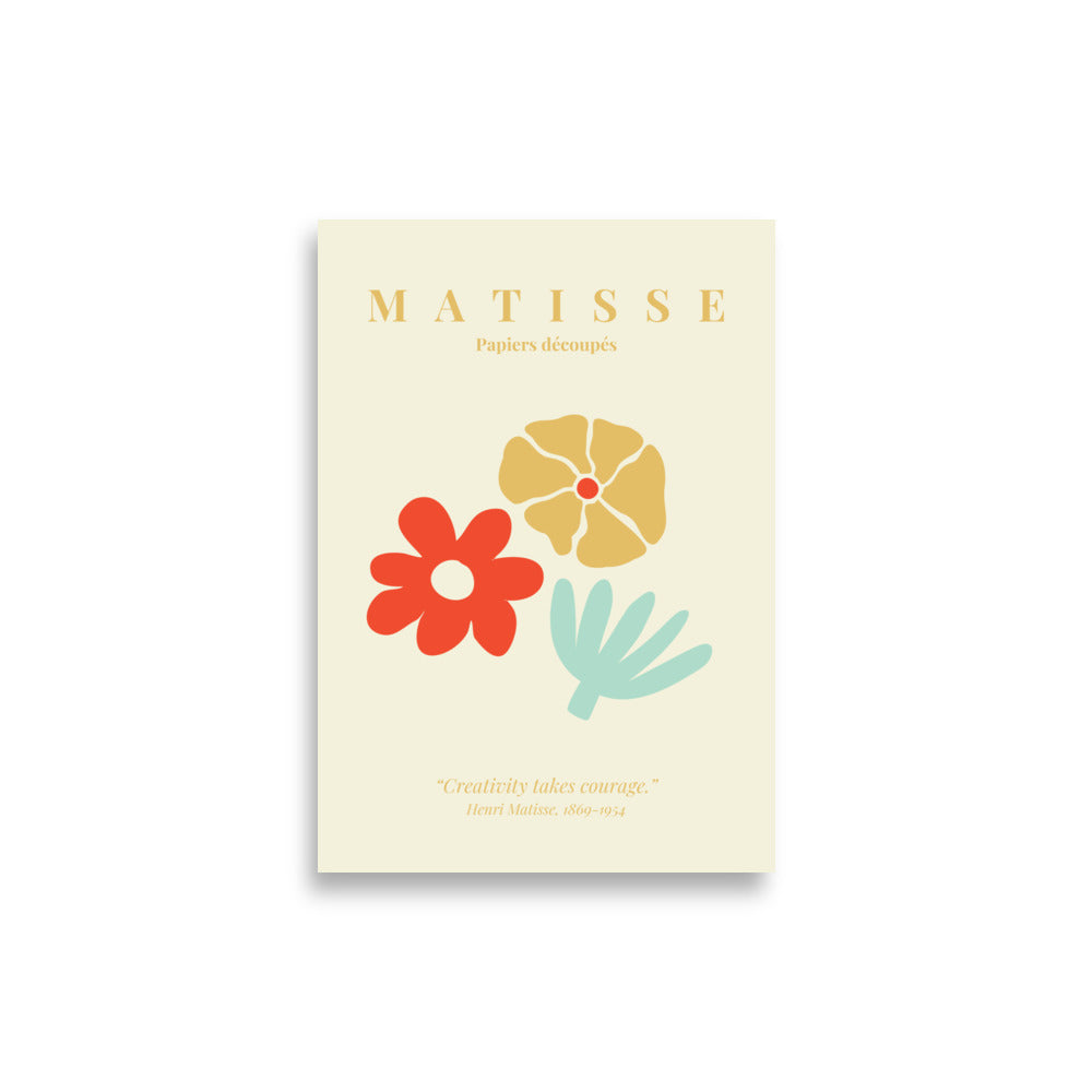 Unik matisse plakat med farverige blomster