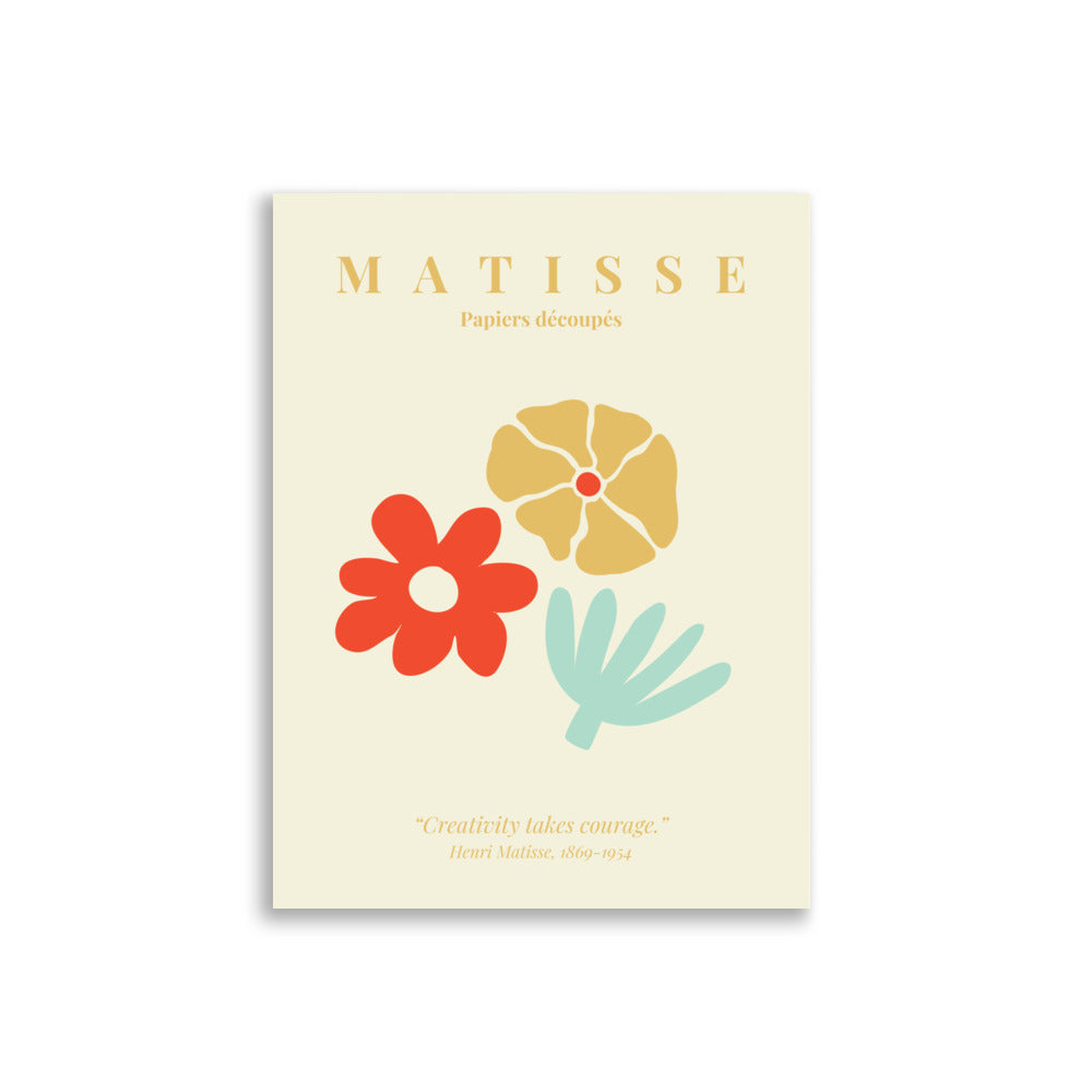 Unik matisse plakat med farverige blomster