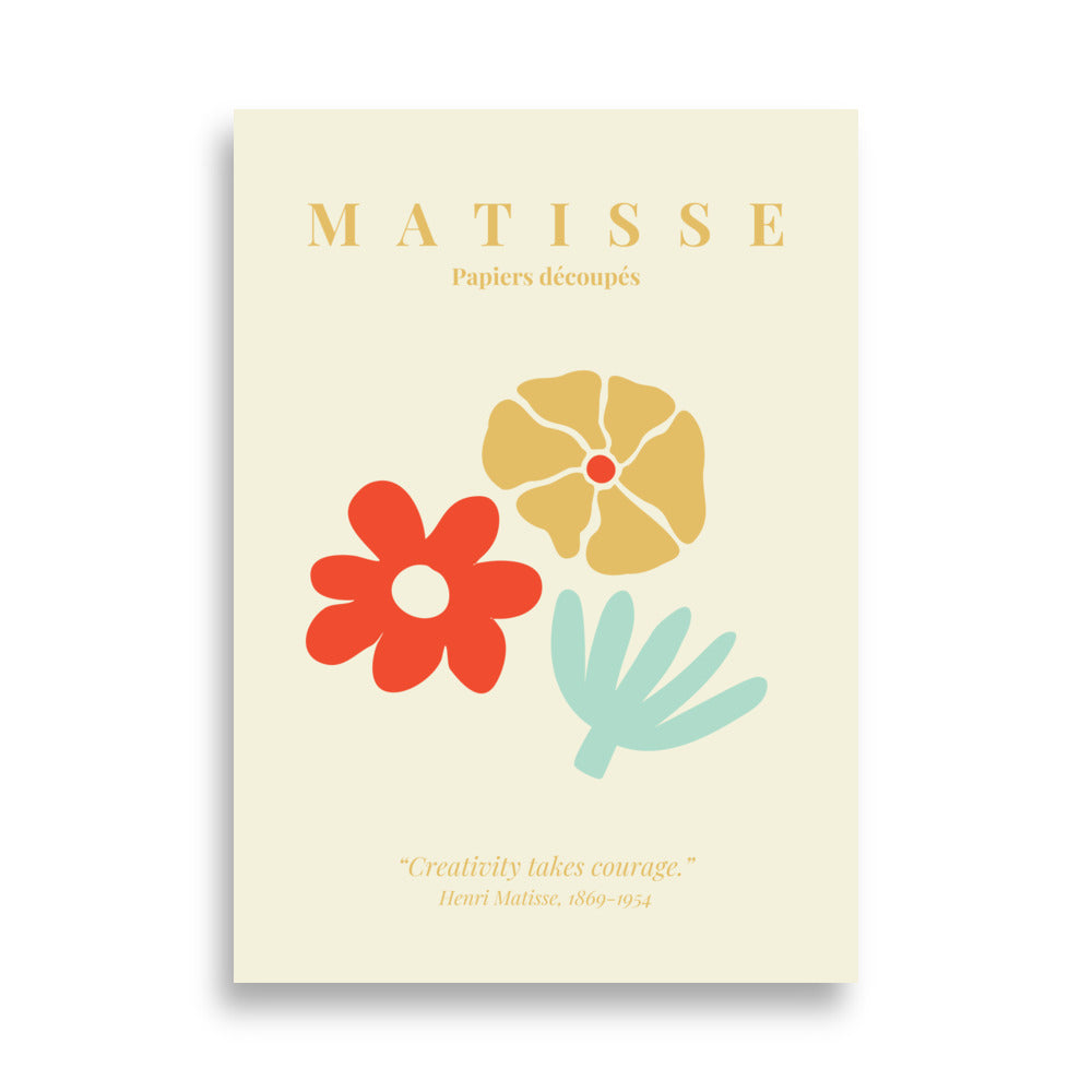 Unik matisse plakat med farverige blomster
