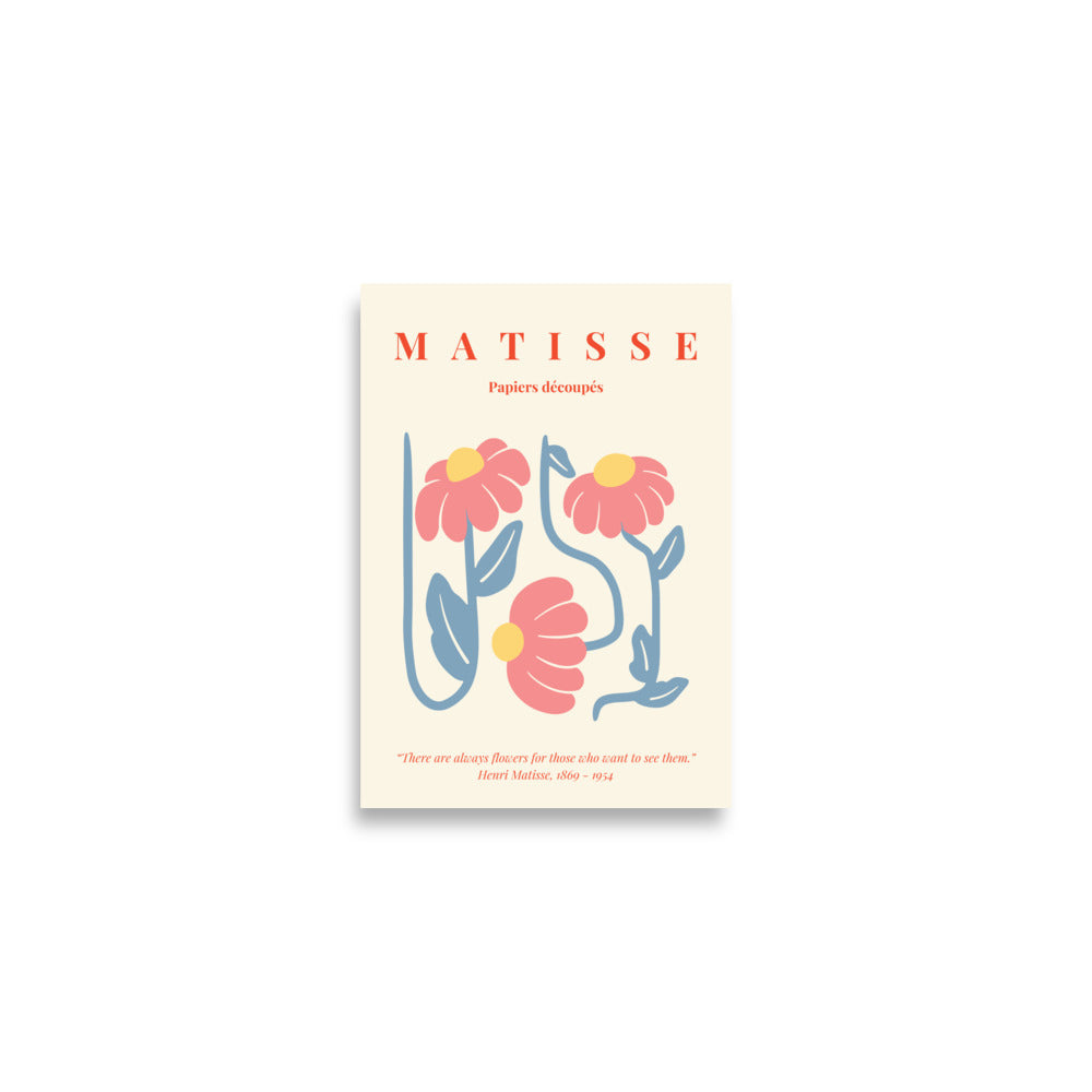 Dekorativ matisse plakat med røde blomster