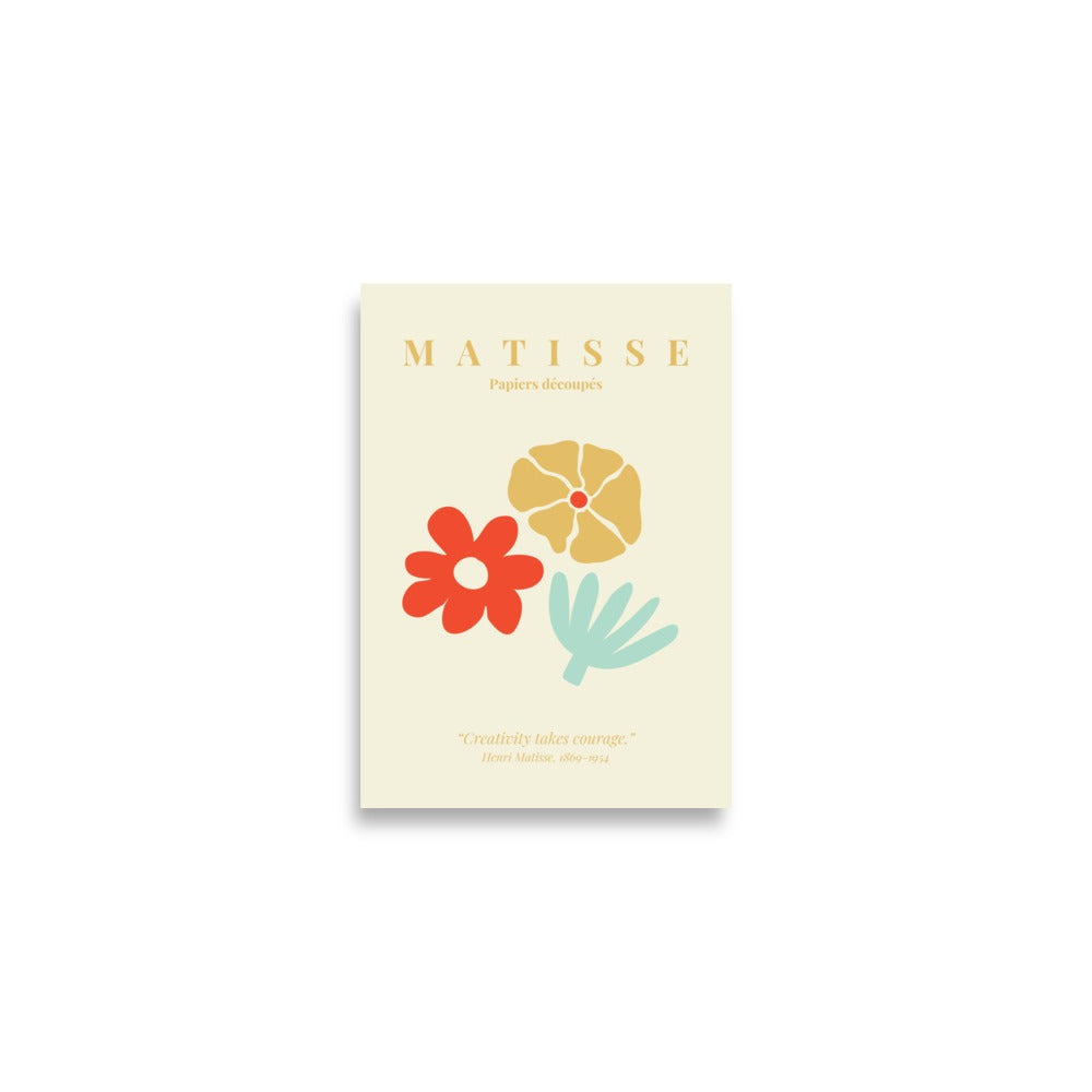 Unik matisse plakat med farverige blomster
